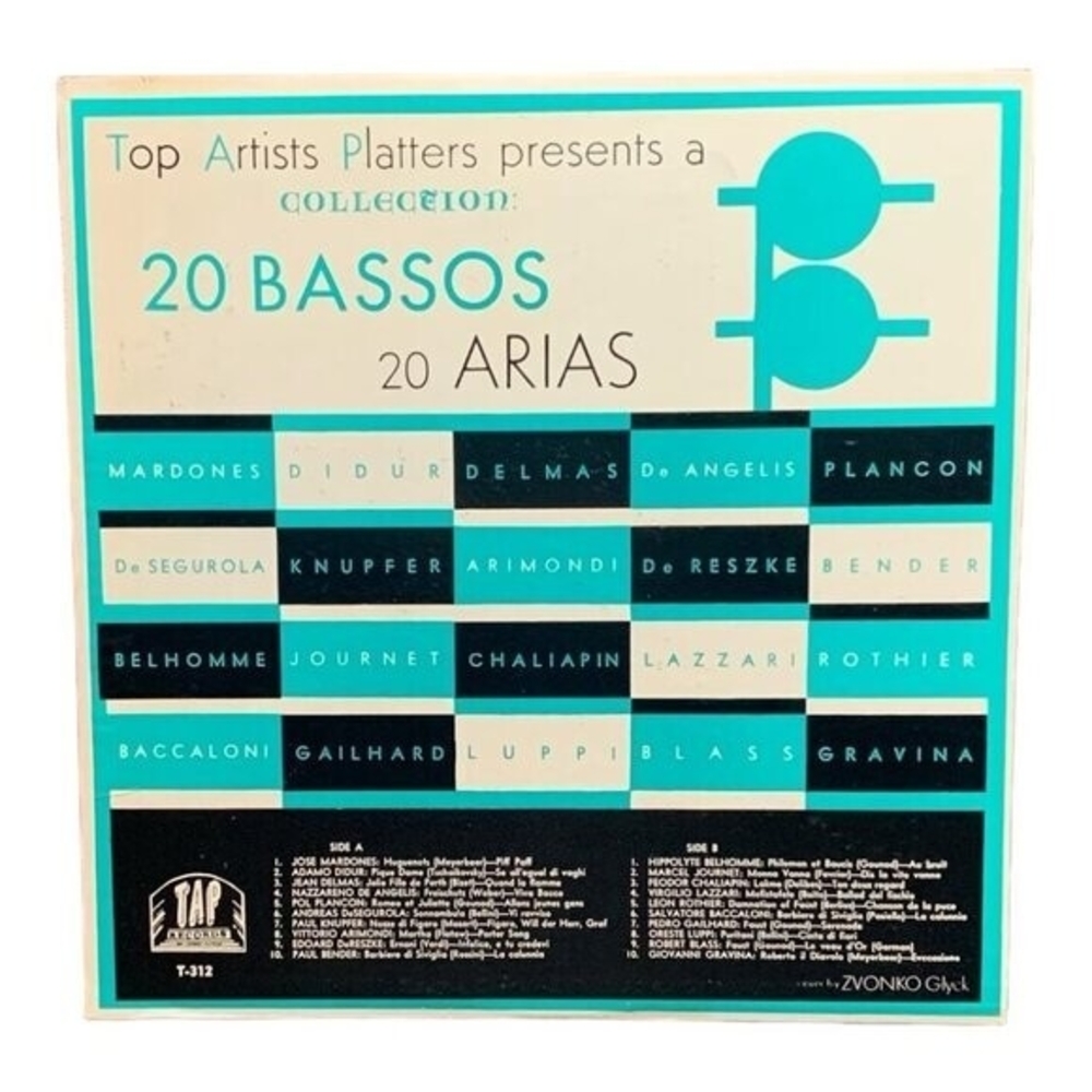 LP Various - 20 Bassos 20 Arias Vinyl Record